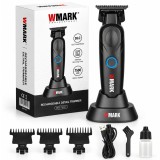 Masina de Tuns Profesionala WMARK NG-7212, Trimmer Contur Barba si Par, Motor 7500 RPM, Lama DLC, Acumulator 1200 mAh, Autonomie 150 Min, Fara Fir, In