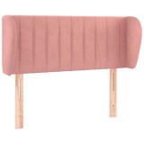 Cumpara ieftin Tablie de pat cu aripioare roz 83x23x78/88 cm catifea