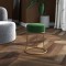 Taburet rotund, verde, catifea - 2