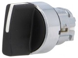 Comutator Rotativ 22mm 3 Poziții Negru