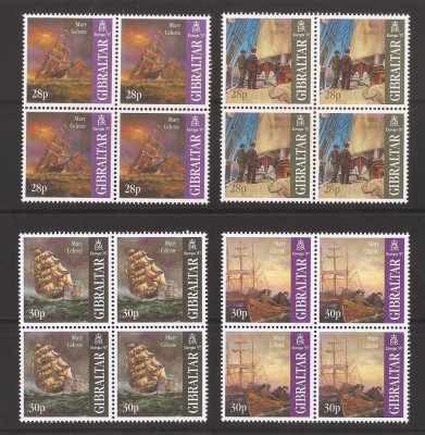 Gibraltar 1997 - Misterul marinei Celeste(in bloc de 4), MNH foto
