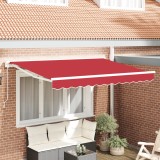 vidaXL Cortina Retractabilă Manual Roșu 350x200 cm
