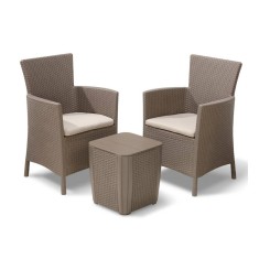 Set mobilier de grădină Iowa Balcon cu masă Luzon cappuccino