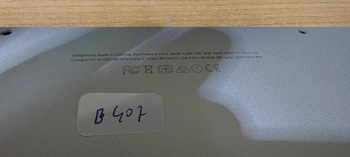 Bottom Case Laptop Apple MacBook Air A1465 #A407