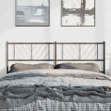 vidaXL Tăblie de pat metalică, negru, 150 cm