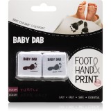 Baby Dab Foot &amp; Hand Print Purple &amp; Grey cerneală pentru amprente copii 2 buc