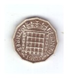 Moneda Marea Britanie 3 pence 1960, stare buna, curata
