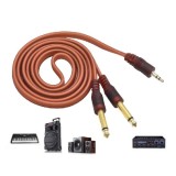Cablu Audio Jack 3,5mm ST tata 2 Jack 6,3 mm MO tata Siliconat 1,5m Pro 11A030 XXM