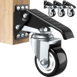roți pivotante 400KG pentru mobilier, roți pivotante pentru mobilier, șablon de montaj bonus, pachet de 4