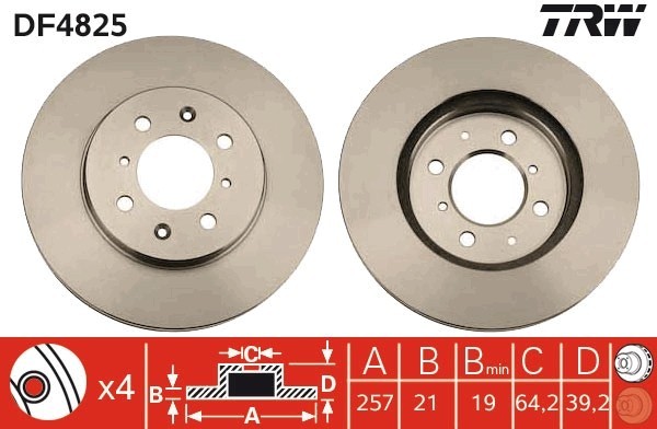 TRW DF4825 Disc frana