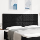 VidaXL Tăblie cu design cu blocuri de diamant neagră 200 cm stofă