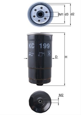 Filtru combustibil MAHLE KC199