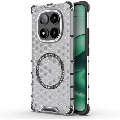 Husa MagSafe pentru Xiaomi Poco X7 / Note 14 Pro 5G, Techsuit, HoneyComb Shield, Alba foto