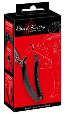 Clemă pentru labii cu lesa Pussy Clamp with a leash, Bad Kitty foto