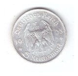 Moneda Germania 5 mark/marci 1935 A Potsdam Garrison Church, stare buna, curata, Europa, Argint