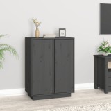 VidaXL Servantă, gri, 60x35x80 cm, lemn masiv de pin