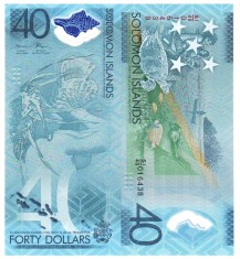 Solomon Islands Insulele Solomon 40 Dolari 2018 P-37 Comemorativa Polimer UNC