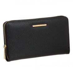 Portofel Femei, Negru Mat, 22x12x3cm, Material Sintetic
