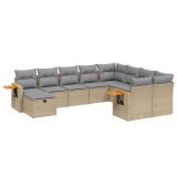 Cumpara ieftin Patio Sofa Set 9,00-Locuri Beige and Grey