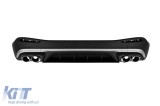 Difuzor tip GLC43 cu capace cromate pentru bara spate A Design potrivit pentru Mercedes GLC SUV X254 dupa 2023 -oo--oo-, cu garnitura cromata Performa