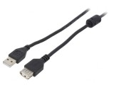 Cablu USB 2.0 A-A Aurit 4.5m Negru, Gembird