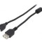 Cablu USB 2.0 A-A Aurit 4.5m Negru