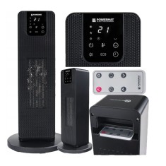 Incalzitor cu termostat, radiator tip turn, ventilator, 2000 W, Powermat