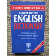 ENGLISH DICTIONARY - CONCISE EDITION , WEBSTER &#039;S REFERENCE LIBRARY