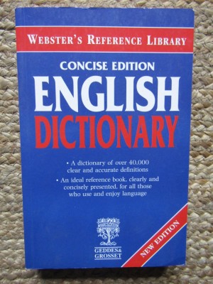 ENGLISH DICTIONARY - CONCISE EDITION , WEBSTER &amp;#039;S REFERENCE LIBRARY foto