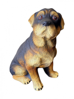 Statueta decorativa, Caine Rottweiler, Multicolor, 45 cm, DVSGV102 foto