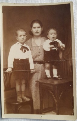 1932 Foto TULCEA scolara adnotata verso atelier fffff rar M. NEGULICI istorie foto