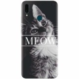 Husa silicon pentru Huawei Y9 2019, Meow Cute Cat