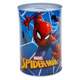 Pușculiță Metalică, Marvel, Spiderman, Albastră, 10x15cm, Oem