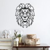 Cumpara ieftin Tablou metalic Lion Negru 40x50 cm