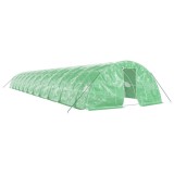 Cumpara ieftin Sera cu cadru din otel, verde, 110 m&sup2;, 22x5x2,3 m