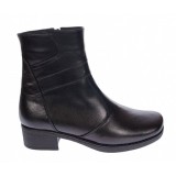 Ghete dama casual imblanite din piele naturala cu fermoar GD6N