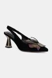 GOE tocuri din piele &icirc;ntoarsă culoarea negru, RR2N4220
