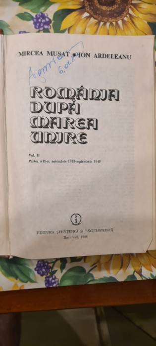 Mircea Musat Ion Ardeleanu Romania Dupa Marea Unire vol II partea II