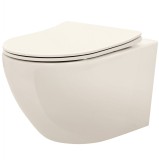 Vas WC suspendabil REA Carlo Mini Rimless Ecru