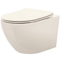 Vas WC suspendabil REA Carlo Mini Rimless Ecru