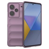 Husa pentru xiaomi redmi note 13 pro plus 5g, antisoc, margini cu striatii, design minimalist, purple
