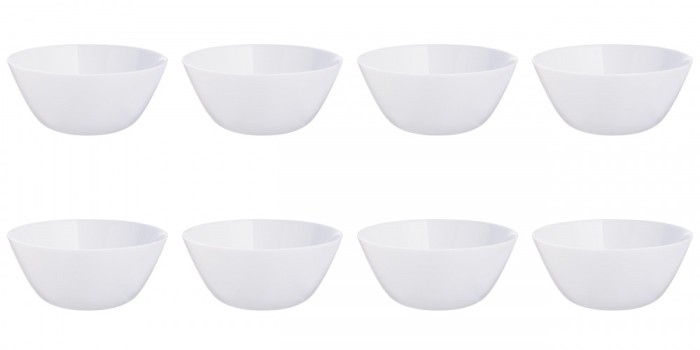 Set boluri, 8 piese, 2.9 l, Opal, Alb