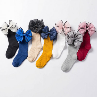 Sosete trei sferturi cu fundita din organza (Marime Disponibila: 4 ani, foto
