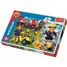 Trefl - Puzzle maxi Bravul pompier Sam, 24 piese