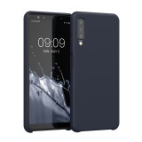 Husa Kwmobile pentru Samsung Galaxy A7 (2018), Silicon, Albastru, 47730.186, Carcasa