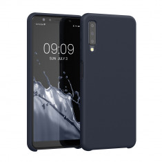 Husa Kwmobile pentru Samsung Galaxy A7 (2018), Silicon, Albastru, 47730.186