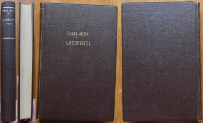 Constantin Mille, Letopisiti, 1905, 1906, 2 volume aparute in 1908, editia 1 foto