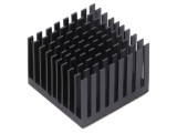 Radiator extrudat cu aripioare BGA negru 35mmx35mm