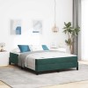 VidaXL Pat boxspring cu saltea Verde &icirc;nchis 140 x 200 cm Catifea 3398698