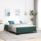 vidaXL Pat boxspring cu saltea Verde &icirc;nchis 140 x 200 cm Catifea 3398698